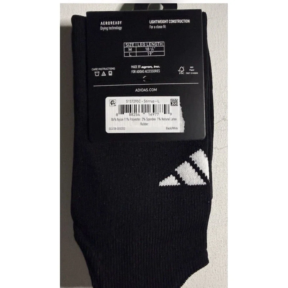 Adidas Unisex Stirrup Socks for Baseball, Softball & Team Large Black